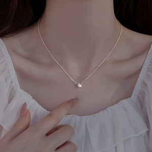 LT-PL281 Collier pendentif en argent sterling 925 avec zircon unique pour femme, Nouveauté 2026, Bestseller, Design de niche de luxe léger, Chaîne de clavicule - Product Image 4