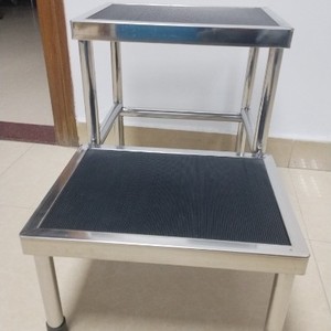 Taburete de Acero Inoxidable HX-I03B de Dos Niveles, Reposapiés para Hospital, Banco para Cambiar Zapatos, Uso para Adultos - Product Image 2