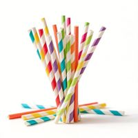Pailles en papier kraft biodégradables standard, emballées individuellement pour la boisson