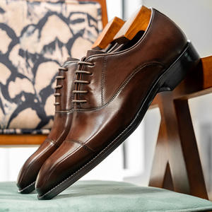 Zapatos Oxford Formales de Negocios para Hombre, Estilo Británico, con Puntera Triple, Cierre con Cordones, Transpirables, Antideslizantes, Ligeros - Product Image 4