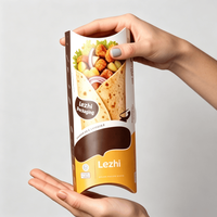 Caja de Embalaje Personalizada para Shawarma con Logotipo Impreso, Caja para Llevar Shawarma con Ventana