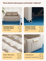Sofá Cama Plegable Todo en Uno, Doble Uso, Modelo Cinco Mil Seis Ciento Setenta y Siete, Cama Extraíble Individual/Doble para Apartamentos Pequeños