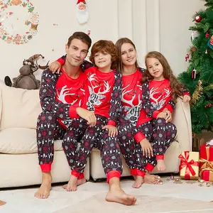 2023 New product Family Matching toddler Christmas Pajamas Holiday Elf 10 Printed Xmas PJs Sleepwear Sets