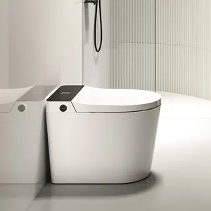 Automatic Ceramic 1 Piece Siphon Jet Flushing Smart Intelligent Toilet With Remote Control