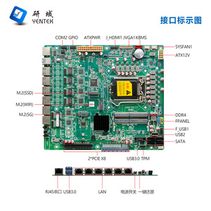 Placa Base Industrial Yentek R591E Z590 LGA1200 M-ATX, 6 Puertos de Red, Canal Dual DDR4, SATA, HDMIVGA - Product Image 3