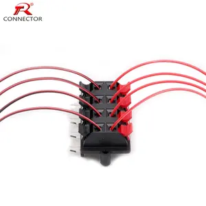 Audio Wiring Clamp Mini Black 4PIN WP Press Push Type Cable Speaker Amplifier Spring Loaded Connector Terminal Block