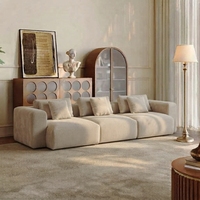 Canapé modulaire en tissu moderne avec chaise longue en forme de L, style nuage, pour salon - Vente en gros