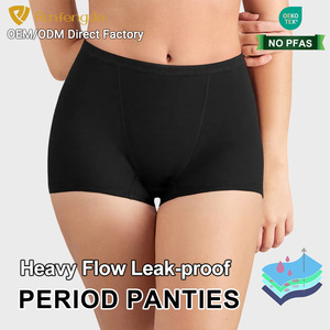 Braguitas Menstruales Reutilizables para Mujer, Talla Grande Xxxl, 4 Capas Absorbentes a Prueba de Fugas, Ropa Interior de Algodón para el Periodo - Product Image 1