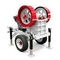 Concasseur à mâchoires PE 150x250, alimentation maximale 130 mm, 1-4 t/h, concasseur portable à moteur diesel pour le concassage sur site de minerai dur