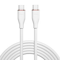 Kabel USB C ke USB C, Pengisian Cepat 60W Tipe C Kabel Silikon Kompatibel dengan iPhone 17 16 15 Pro Plus Pro Max Air, Galaxy S25