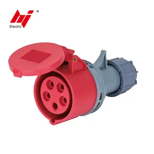 Hot Selling IEC New Model Outdoor Power Supply Waterproof IP44 32A 5Pin Industrial Socket Mobile Connector
