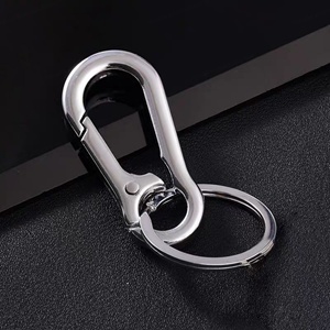 Factory Wholesale Vintage Metal Keychain Carabiner Zinc Alloy Buckle Snap Hook Simple Key Ring Climbing Bag Pet Accessories - Product Image 2