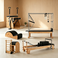 Machine de Pilates Reformer Professionnelle en Bois de Chêne Massif Robuste avec Garantie de 3 Ans, Réglable et Grande Taille pour Studio de Fitness - Modèle 5
