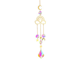 Nuevo Atrapasol de Cristal de la Serie Planet con Luna, Estrellas y Cristales de Jardín, Perfecto para Decoración de Fiestas