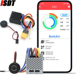 ISDT ESC70 ESC90 WP <span class=keywords><strong>1080</strong></span> 70A 90A étanche <span class=keywords><strong>ESC</strong></span> 2 ~ 3S réglable BEC téléphone contrôle 540/550 moteur brossé pour voiture 1/8 1/10 - Product Image 3