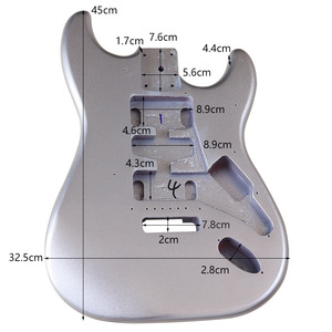 Corpo per <span class=keywords><strong>Chitarra</strong></span> Elettrica Stile ST in Argento, Kit Fai-da-Te per Costruzione <span class=keywords><strong>Chitarra</strong></span>, Accessori Metallici Lightning - Product Image 3