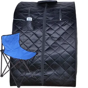 Portable Far Infrared Home Spa Sauna, Full Body Slimming Loss Weight, with Folding Chair portable infrared sauna
