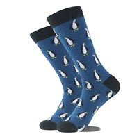 Chaussettes en coton respirantes de haute qualité pour hommes, motif animal amusant, colorées, personnalisables avec logo – Vente en gros Whale