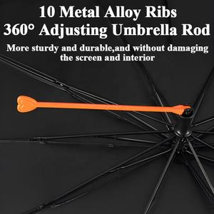 Pare-Soleil Pliable Type Parapluie pour Pare-Brise Avant de Voiture, Couverture Anti-UV avec Manche Flexible, <span class=keywords><strong>Parasol</strong></span> pour Pare-Brise - Product Image 2