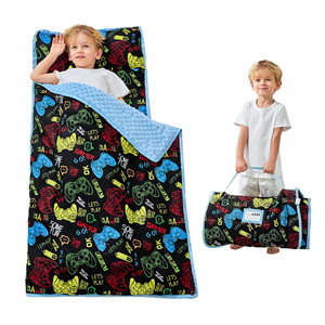 Ultra Soft Slumber Bags Roll up Design <b>Toddler</b> Nap Mat with Removable <b>Pillow</b> - Product Image 4