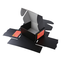 Boîte d'emballage personnalisée avec logo, finition mate, carton noir, boîte cadeau pour avion, boîte d'expédition en papier, fabricant de boîtes postales