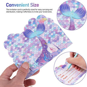 10 cartes mémo multicolores au design sirène mignon, style Instagram, pour notes scolaires, invitations, anniversaires, enseignants et Saint-Valentin - Product Image 2