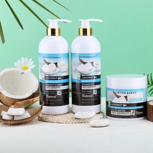 Produits de soin des cheveux naturels personnalisés en usine, ensemble de revitalisant capillaire nourrissant à la noix de coco avec boîte - Product Image 2