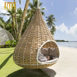 Garden Sun <strong>Bed</strong> <strong>Round</strong> Wicker Rattan Outdoor Canopy <strong>Hanging</strong> Swing <strong>Bed</strong> - Product Image 3