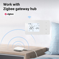 Termostato de habitación de energía de batería de control remoto Beok Tuya Zigbee para sistema de calefacción de caldera