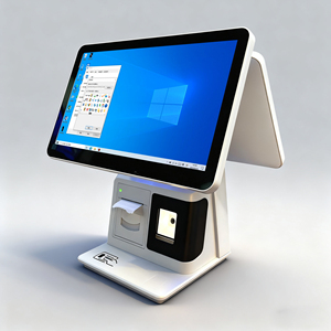 15.6 inch tất cả-trong-một Máy tính để bàn PC POS máy với đôi màn hình cảm ứng máy in QR Scanner Card Reader cho cửa hàng bán lẻ SDK chức năng - Product Image 1