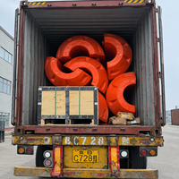 Flotteur de tuyau de dragage marin personnalisé, résistant aux UV, à haute flottabilité, en HDPE orange, pour ponton, durée de vie de 15 ans