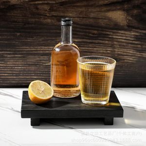 Nordic Style Solid Wood <b>Desktop</b> Storage Rack Rectangle Black Tabletop Mount Office Organizer for Aromatherapy Cups Perfumes - Product Image 4