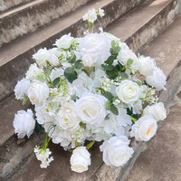 Boule de fleurs artificielles personnalisée en couleur rose pour centre de table de mariage, décoration de fête de mariage