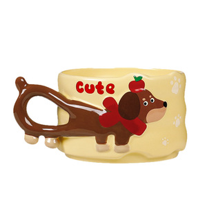 Dragon Nest – tasse en céramique Dachshund, 301-400ml, résistante à la chaleur, avec boîte-cadeau, pour le bureau, la maison, le café, cadeau pour couple - Product Image 5