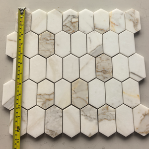 Mosaico de Mármol Hexagonal de 14" X 13", Diseño Moderno Impermeable para Paredes de Cocina y Baño - Product Image 3