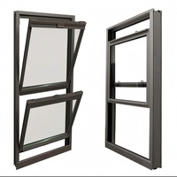 Fenêtres à double battant en acier inoxydable, durables, insonorisées, violettes, en alliage d'aluminium postmoderne, garantie 3 ans