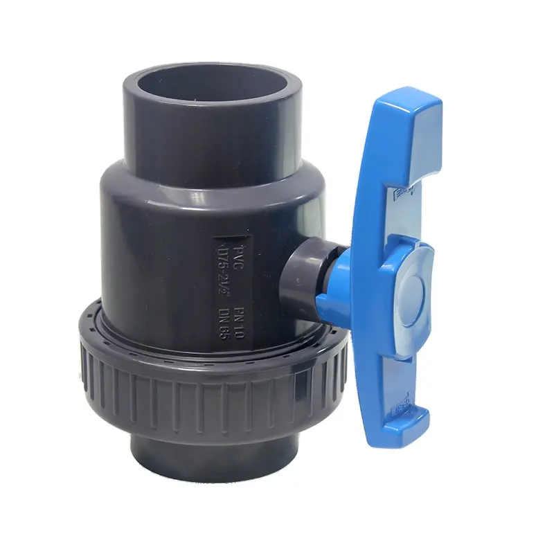 China Supply Factory Price 1/2 To 4Inch PP Flexible Sanitary Pipe Fitting Air Hose Fittings Peep PVC Single Union Ball Valve