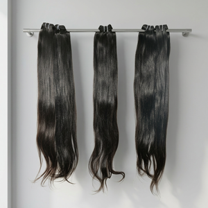 100% No Chemical Processed <b>Cheap</b> Vendor Natural Black Hair smooth Straight Raw Wholesale Vietnamese Temple Human Hair <b>Extension</b> - Product Image 6