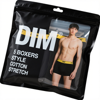 Sac plastique à fermeture éclair personnalisé pour bas de bikini vêtements pochette d'emballage biodégradable givré
