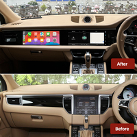 Reproductor de DVD para Auto Doble de 12.3 Pulgadas, Radio Android con Pantalla Táctil, Navegación GPS, Carplay para Porsche Macan con Volante a la Derecha, 2013-2017