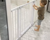 Barrière de sécurité rétractable sans perçage à fixation par pression pour escaliers et portes, largeur personnalisable