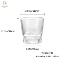 Verre à liqueur personnalisé, Bar Party Shot Glass Korean Soju Cup Tasses vierges