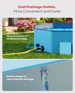 Bañera Portátil de Plástico <span class=keywords><strong>Duro</strong></span> PVC, Antideslizante, Plegable, para Perros, 180x30cm, Uso Interior y Exterior, en Existencia - Product Image 5