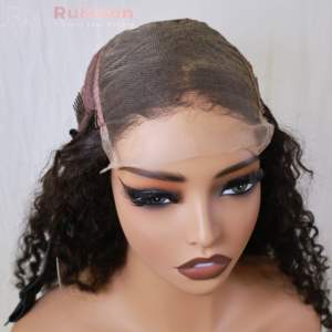 Носите неклеевые парики, необработанные вьетнамские и натуральные бирманские кудрявые прозрачные кружевные волосы для черных женщин - Product Image 4