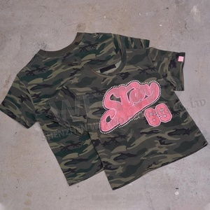 เสื้อยืดพิมพ์ลาย3D บ็อกซี่เสื้อยืดลายพราง DTG ลายพรางเสื้อยืดแขนสั้นติดเพชรพลอยเทียมสำหรับผู้ชายเสื้อยืดสำหรับฤดูร้อนออกแบบได้ตามต้องการ - Product Image 1