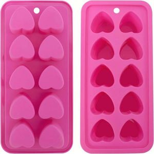 Moules à glaçons en silicone en forme de cœur, sans BPA, écologiques, résistants à la chaleur, couleurs personnalisables, logo, pour boissons, bonbons, décoration de gâteaux - Product Image 1