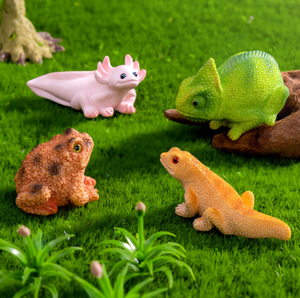 โมเดลสัตว์จิ๋ว งานเรซิ่นเหมือนจริง รูปจิ้งจก เฮกซาเซราทอปส์ อ็อกโซล็อตล์ คาเมเลียน กบ สำหรับพวงกุญแจ ของเล่นเด็ก - Product Image 2