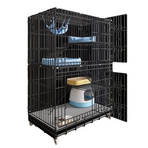 <b>Cat</b> Cage Multifunctional Indoor Pet Enclosure With <b>Litter</b> Box And Bed For <b>Cat</b> Medium Size Rectangle Shape TC-139 - Product Image 5