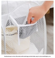 Panier à linge pliable en filet pour chambre à coucher, sac de rangement pour vêtements sales
