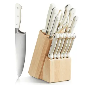 TOALLWIN coltello da cucina cuchillos giapponese metallo tedesco in acciaio inox coltelli da cucina 3 cr13 chef coltello da cucina set con blocco